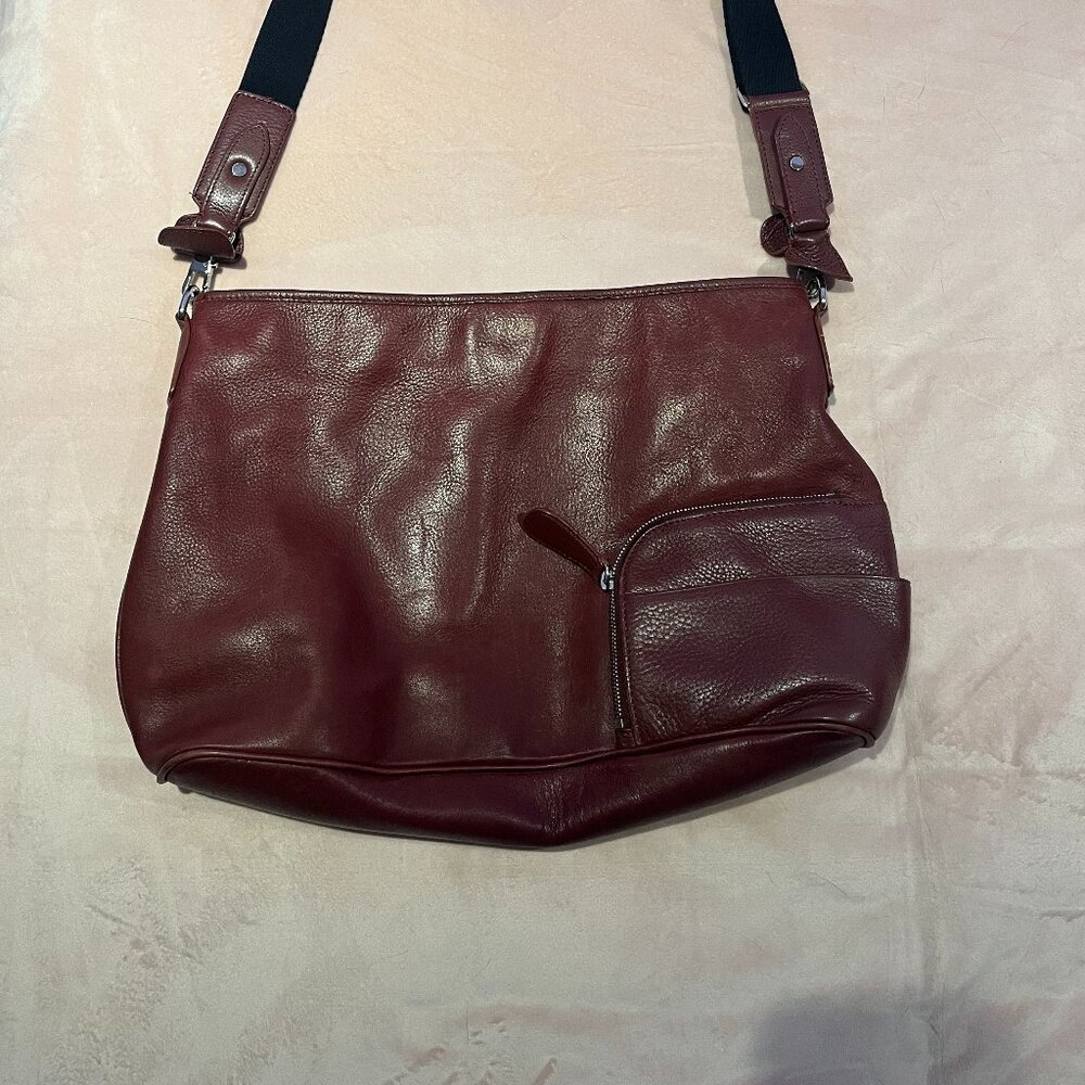 Louis Quatorze leather messenger bag